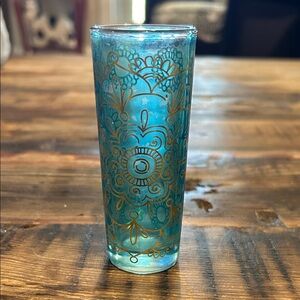 Moroccan teal blue shot glass